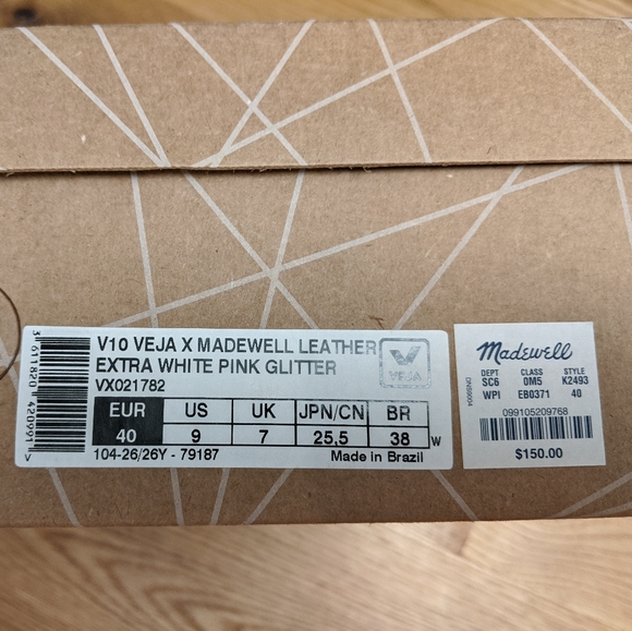 Madewell x Veja V-10 in Pink Glitter - Picture 7 of 8